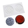 Waves Semifreddo Cake Topper Silicone Mold Diam.13,4cm 2cav.