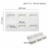 Sinuous Silicone Monoportion Mold 8x5xH3,5cm 6cav.