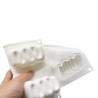 Sinuous Silicone Monoportion Mold 8x5xH3,5cm 6cav.