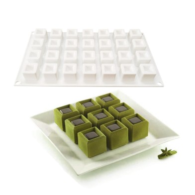 Tetraedrons Monoportion Silicone Mold 2,7x2,7xH2cm 28cav.