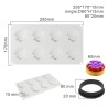 Basalt Semifreddo Cake Topper Silicone Mold D6xH1,3cm 6cav.