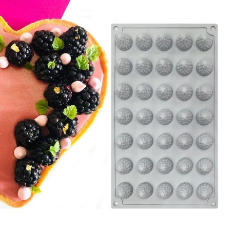 Raspberries Silicone Mold foa Mini Ice cream and bon bons 2cm 35cav.