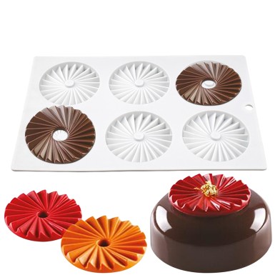 Torque Topper Silicone Mold D6,9cm 6cav.