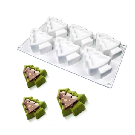 Oh Christmas Tree! Monoportion Silicone Mold 9,3xH6,8cm 6cav.