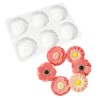 3 Flowers Monoportion Silicone Mold Diam.6,3cm 6cav.