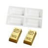 Gold Bar Silicone Mold 11,5xH5,8cm 4cav.