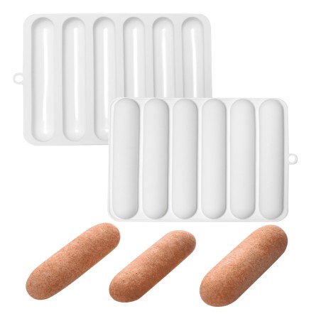 Savoiard Biscuit Silicone Mold 13,7xH2,3cm 6cav.