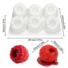 Raspberry Silicone Mold for Ice Cream & monoportions 6,5xH5,8cm 6cav.