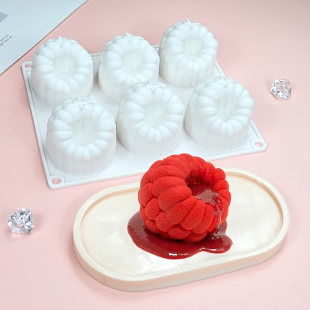 Raspberry Silicone Mold for Ice Cream & monoportions 6,5xH5,8cm 6cav.