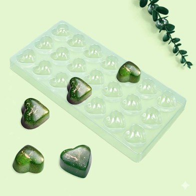 Hearts PET Chocolate  Mold 3,5x3,5cm 21cav.