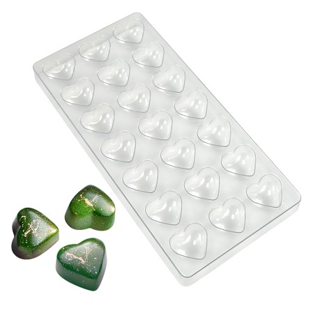Hearts PET Chocolate  Mold 3,5x3,5cm 21cav.
