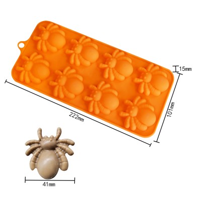 ChocoSpiders Silicone Mold Diam.5cm 8cav.