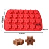 Chocoflakes Silicone Mold for Snowflake bonbons Diam.4,5cm 16ml 24cav.