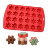 Chocoflakes Silicone Mold for Snowflake bonbons Diam.4,5cm 16ml 24cav.