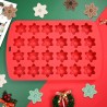 Chocoflakes Silicone Mold for Snowflake bonbons Diam.4,5cm 16ml 24cav.