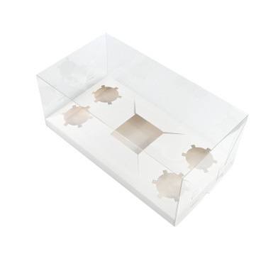 Clear Lid Combo Box for 4 cupcakes & 1 Bento Box
