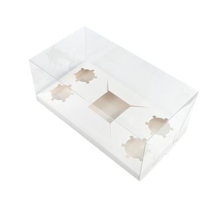 Clear Lid Combo Box for 4 cupcakes & 1 Bento Box