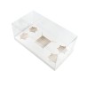 Clear Lid Combo Box for 4 cupcakes & 1 Bento Box