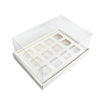 Clear Lid Box for 5oz 12 cavity Shooters Dim.5,35x5,35cm