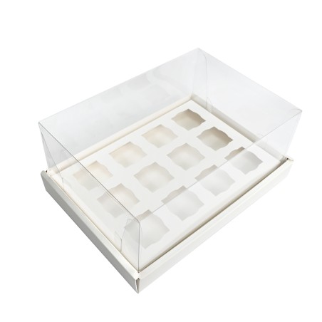 Clear Lid Box for 5oz 12 cavity Shooters Dim.5,35x5,35cm