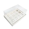 Clear Lid Box for 5oz 12 cavity Shooters Dim.5,35x5,35cm