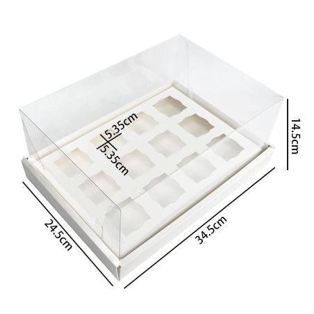 Clear Lid Box for 5oz 12 cavity Shooters Dim.5,35x5,35cm