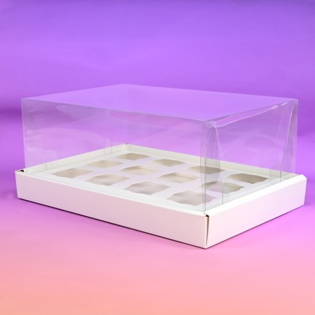 Clear Lid Box for 5oz 12 cavity Shooters Dim.5,35x5,35cm