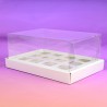Clear Lid Box for 5oz 12 cavity Shooters Dim.5,35x5,35cm