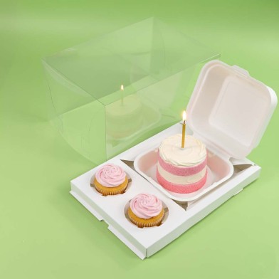 Λευκό Bento Cake Box 15εκ