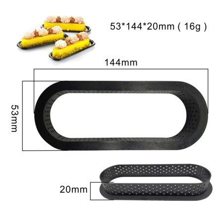 Oval Plastic Ring for tart/biscuit 14,4x5,3xH2cm