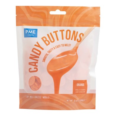 Orange Candy Buttons PME 12oz./340g