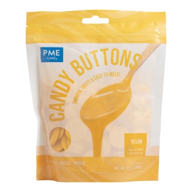Yellow Candy Buttons PME 12oz./340g