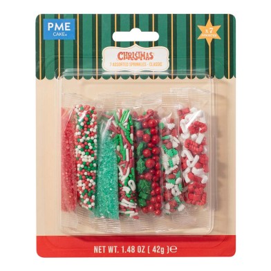 7 σε 1 Χριστουγεννιάτικα Sprinkles 42γρ PME