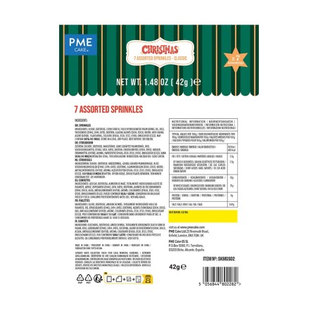 Christmas Classic Sprinkles - 7 in 1 Pack 42g/1.48oz