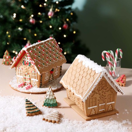 Gingerbread House Set of 3 Christmas Cookie Cutters & Stamps