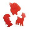 Santa's Workshop Set of 3 Christmas Cookie Cutters & Stamps 