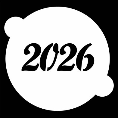 The year in Numbers Classic Design Stencil for Cakes L14cm