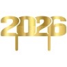 Gold Mirror Color Decorative Topper with the year's digits for Cakes (Classic Design)