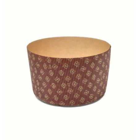 1kg Canasta/Panettone Oven Safe Baking Paper Pan 5pcs D17,8xΥ11cm.