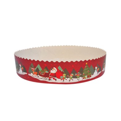 Disposable Christmas Cake & Vasilopita Paper Pan 5pcs  D28Υ5,5cm.