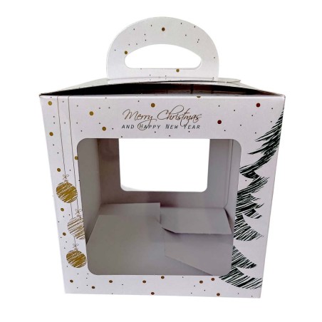 Christmas Panettone Handle Box 20x20xH20cm