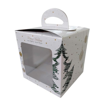 Christmas Panettone Handle Box 20x20xH20cm