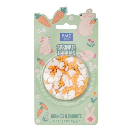 Bunnies & Carrots Sprinkle Charms 25g/0.9oz by PME