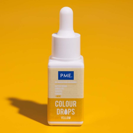Yellow Colour Drops - Oil Based Food Colouring 20ml by PME