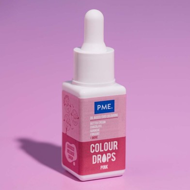Pink Colour Drops - Oil Based Food Colouring 20ml by PME