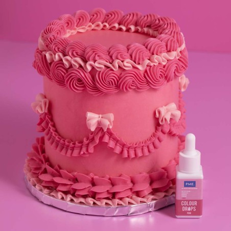 Pink Colour Drops - Oil Based Food Colouring 20ml by PME