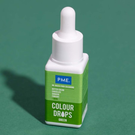 Green Colour Drops - Oil Based Food Colouring 20ml by PME