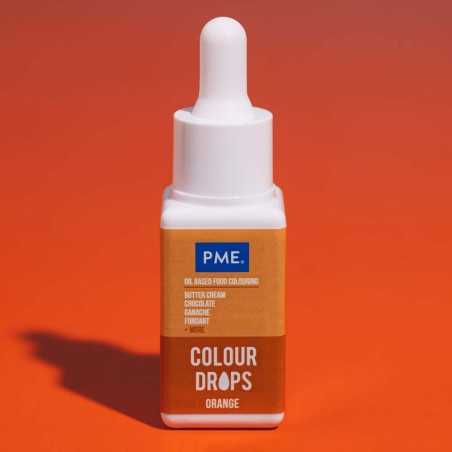 Orange Colour Drops - Oil Based Food Colouring 20ml by PME