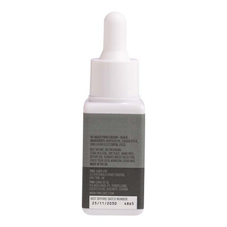 Black Colour Drops - Oil Based Food Colouring 20ml by PME