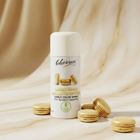 Light Gold Metallic Spray Color 400ml Coloricious E171 Free